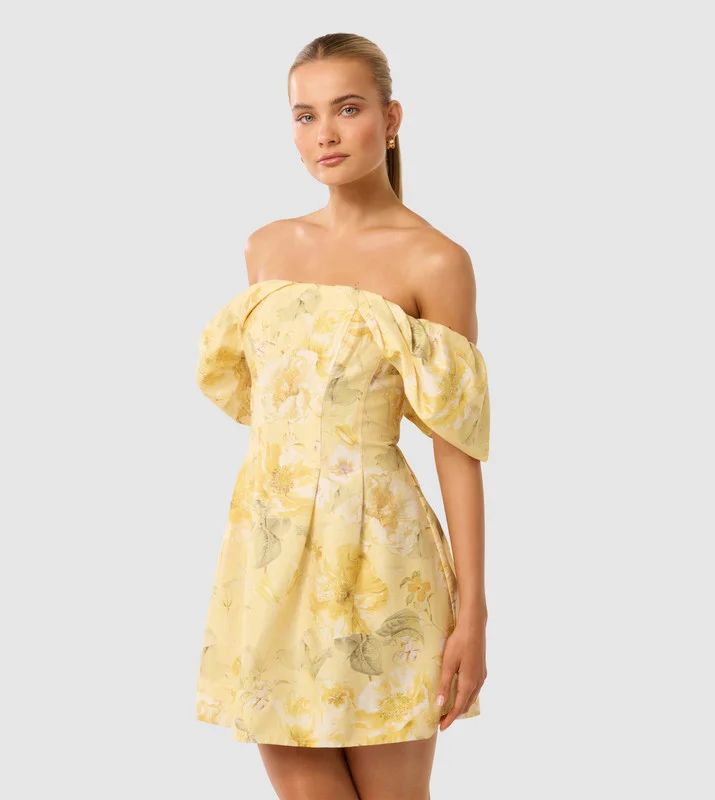 forever new  JACQUIE Off Shoulder Mini Dress for Women | Best Price UAE